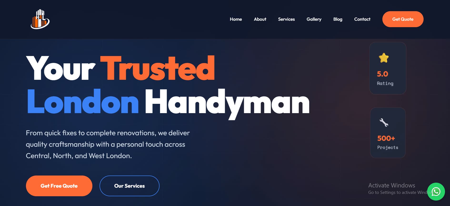 Handy 4 London Current Professional Design